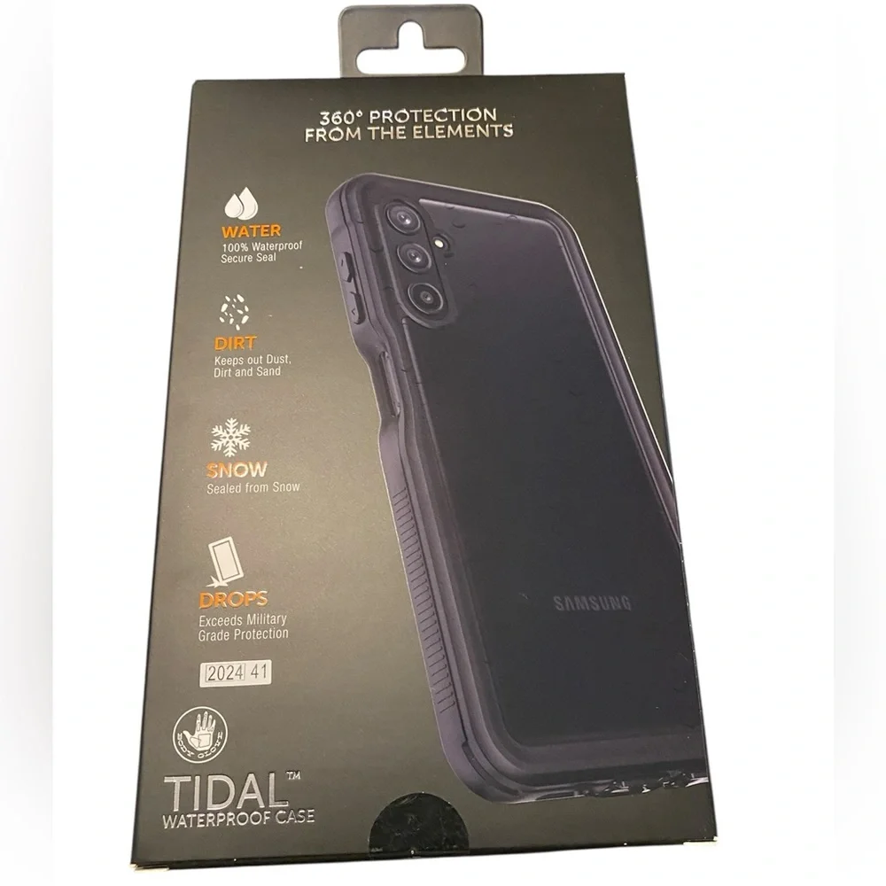 Samsung Galaxy A14 5G Tidal Waterproof Case - Dark Gray/Black New